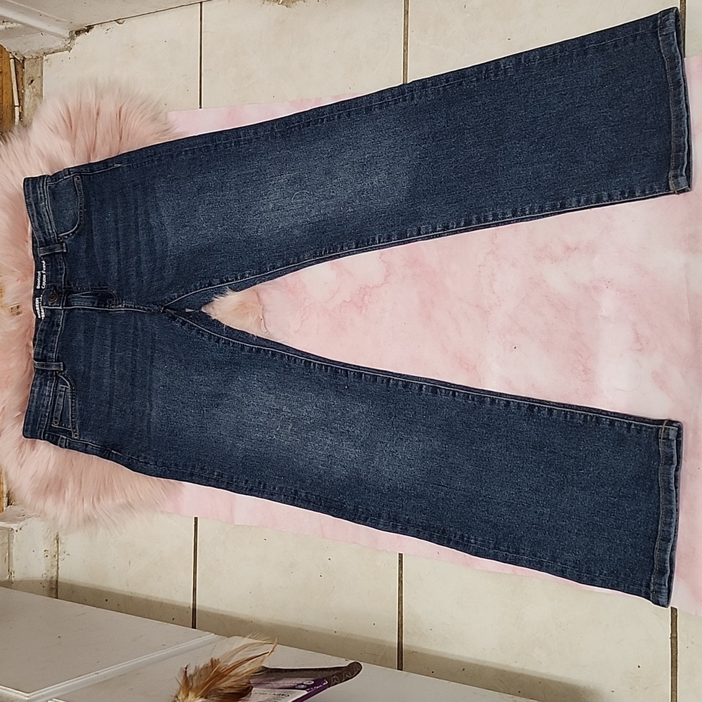 PRE-LOVED AMAZON ESSENTIALS DISTRESSED DENIM BOOTCUT JEANS-16+